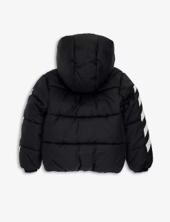 Striped Quilted Shell Hooded Jacket 8-12 Years -Kid Couture R04182559 BLACKWHITE ALT02