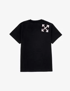 Paint Script-print Short-sleeve Cotton-jersey T-shirt 4-12 Years -Kid Couture R04182566 BLACKPINK ALT02