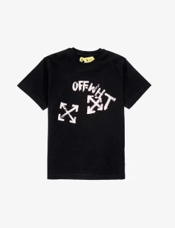 Paint Script-print Short-sleeve Cotton-jersey T-shirt 4-12 Years