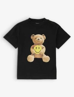 Palm Angels Smiley Bear Graphic-print Short-sleeve Cotton-jersey T-shirt 4-12 Years