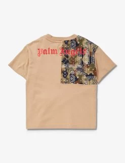 Palm Angels Camo-patch Logo-print Cotton-jersey T-shirt 8-12 Years 5 Palm Angels Camo-patch Logo-print Cotton-jersey T-shirt 8-12 Years -Kid Couture R04183280 BEIGERED ALT02