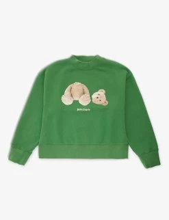 Palm Angels Bear-print Cotton-jersey Sweatshirt 4-12 Years