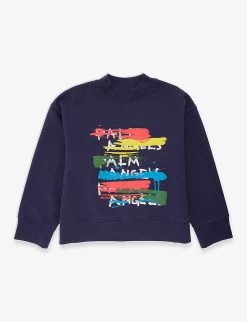 Palm Angels Graphic-print Cotton-jersey Sweatshirt 4-12 Years