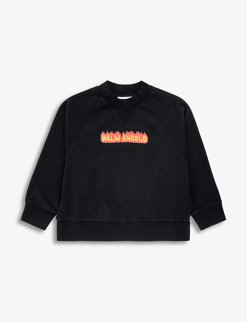 Palm Angels Flames Logo-print Cotton-jersey Sweatshirt 4-12 Years 1 Palm Angels Flames Logo-print Cotton-jersey Sweatshirt 4-12 Years