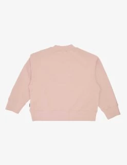 Palm Angels Bear-print Round-neck Cotton-jersey Sweatshirt 4-12 Years -Kid Couture R04183309 PINKYELLOW ALT02