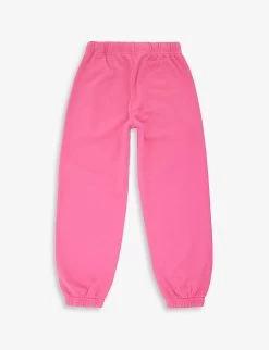 Palm Angels Logo Text-print Cotton-jersey Jogging Bottoms 4-12 Years -Kid Couture R04183314 FUCHSIAWHIT ALT02