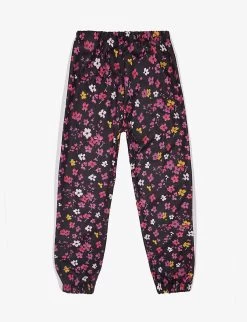 Palm Angels Floral-print Straight-leg Woven jogging Bottoms 6-12 Years -Kid Couture R04183315 BLACKWHITE ALT02