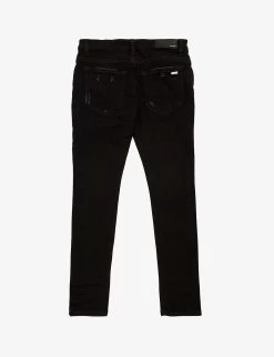 Amiri Bandana Distressed Stretch-denim Jeans 6-12 Years 5 Amiri Bandana Distressed Stretch-denim Jeans 6-12 Years -Kid Couture R04183364 BLACK ALT02