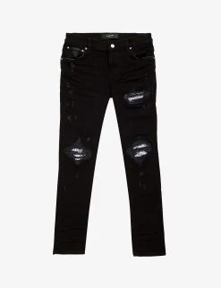 Amiri Bandana Distressed Stretch-denim Jeans 6-12 Years