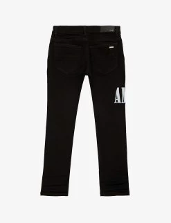 Amiri Logo-embroidery Stretch-denim Jeans 6-12 Years -Kid Couture R04183365 BLACK ALT02