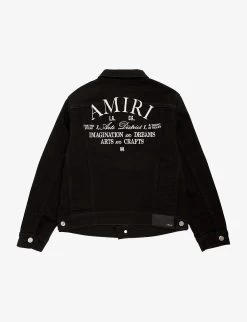 Amiri Art District Stretch-denim Jacket 4-12 Years -Kid Couture R04183366 BLACK ALT02