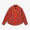 Amiri Brand-embroidered Plaid-pattern Cotton-flannel Shirt 4-12 Years