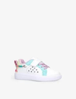 Gioiello Gem-embellished Woven Trainers -Kid Couture R04183578 WHITEOTH ALT02
