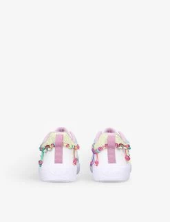 Gioiello Gem-embellished Woven Trainers -Kid Couture R04183578 WHITEOTH ALT03