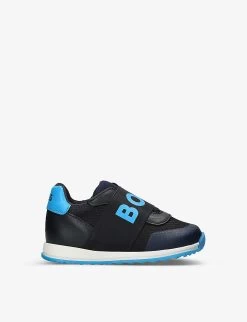 Boss Logo-strap Low-top Mesh Woven Trainers 6-12 Months