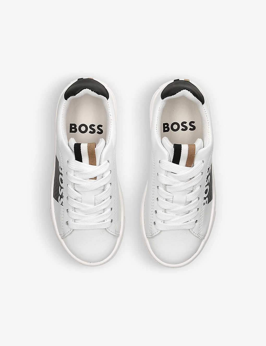 Boss Logo-print Leather Low-top Trainers 4-8 Years 2 Boss Logo-print Leather Low-top Trainers 4-8 Years - Image 2