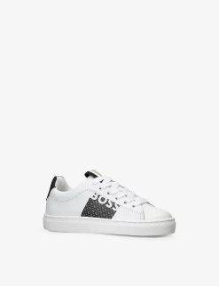 Boss Logo-print Leather Low-top Trainers 4-8 Years 6 Boss Logo-print Leather Low-top Trainers 4-8 Years -Kid Couture R04183615 WHITE ALT02