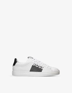 Boss Logo-print Leather Low-top Trainers 9-12 Years