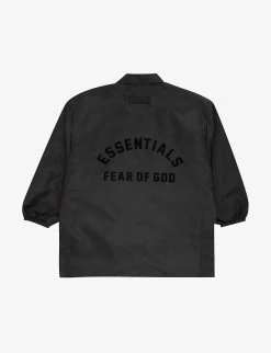 Kids ESSENTIALS Coaches Brand-appliqué Shell Jacket 2-12 Years -Kid Couture R04183827 JETBLACK ALT02