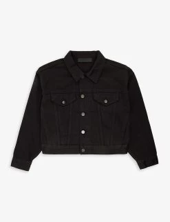 Kids ESSENTIALS Rubberised Brand-badge Denim Jacket 2-16 Years