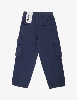 Molo Austin Patch-pockets Cotton Trousers 4-10 Years -Kid Couture R04184120 DARKSKY ALT02