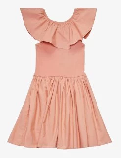 Molo Christal Ruffle-trim Stretch Organic-cotton Dress 2-12 Years