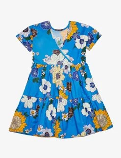 Molo Chilla Floral-print Organic-cotton Dress 3-12 Years -Kid Couture R04184129 FLORALRETRO ALT02