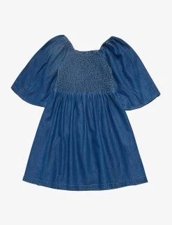 Molo Cherisa Smock-bodice Organic-cotton Dress 3-12 Years