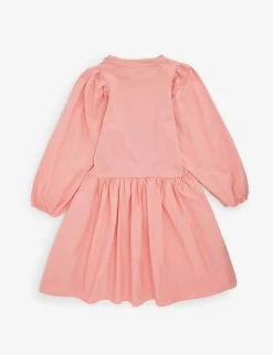 Molo Cosette Puff-sleeve Organic-cotton Dress 2-12 Years -Kid Couture R04184132 DUSTYROSE ALT02