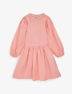 Molo Cosette Puff-sleeve Organic-cotton Dress 2-12 Years