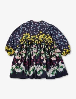 Molo Cassida Floral-pattern Organic-cotton Dress 3-12 Years -Kid Couture R04184133 FLOWERRAIN ALT02