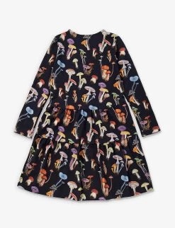 Molo Chia Mushroom-print Organic Stretch-cotton Dress 2-12 Years -Kid Couture R04184135 FANTASTICFUNGI ALT02
