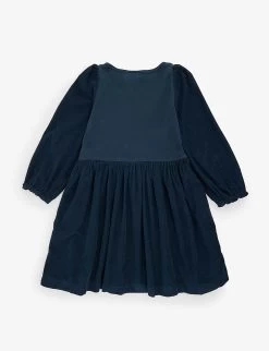 Molo Caro Corduroy-panel Organic-cotton Dress 2-12 Years -Kid Couture R04184136 NAVYSKY ALT02