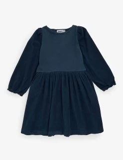 Molo Caro Corduroy-panel Organic-cotton Dress 2-12 Years