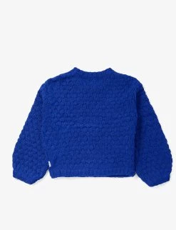 Molo Gulia Cable-knit Alpaca-wool-blend Jumper 3-12 Years -Kid Couture R04184137 TWILLIGHTBLUE ALT02