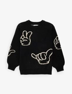 Molo Bello Graphic-print Cotton And Wool-blend Jumper