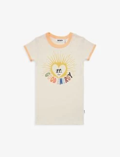 Molo Rhiannon 'good Energy'-print Organic Cotton-jersey T-shirt 2-10 Years
