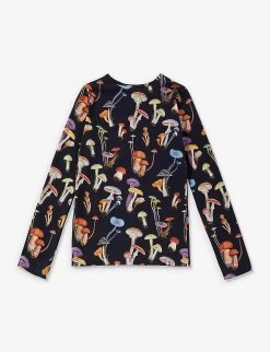 Molo Rose Mushroom-print Organic Stretch-cotton T-shirt 2-12 Years -Kid Couture R04184145 FANTASTICFUNGI ALT02