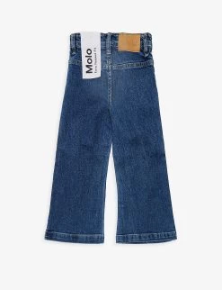 Molo Adina Logo-embellished Organic-denim-blend Jeans 4-12 Years -Kid Couture R04184146 BLUEVINTAGE ALT02