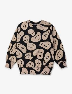 Molo Monti Smiley-print Organic Cotton-jersey Sweatshirt 4-10 Years