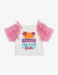Tutu Du Monde X Barbie Miami Shores Graphic-print Cotton Top 4-11 Years