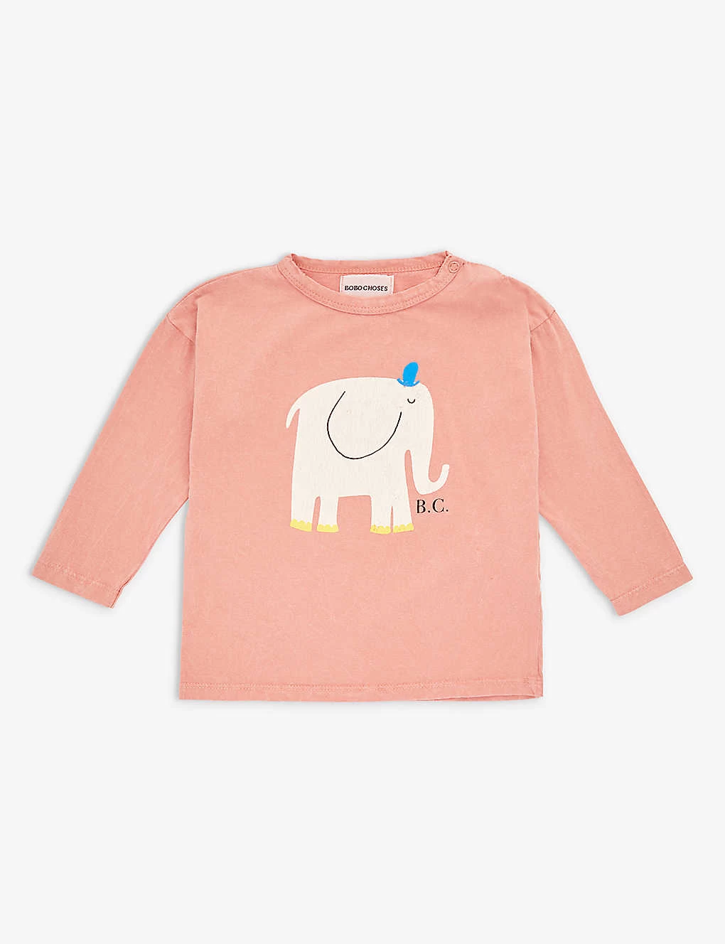 Bobo Choses Elephant-print Round-neck Organic-cotton T-shirt 6-24 Months 1 Bobo Choses Elephant-print Round-neck Organic-cotton T-shirt 6-24 Months