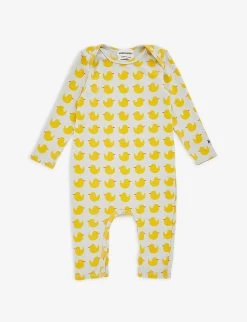 Bobo Choses Duck-print Stretch Organic-cotton Babygrow 3-12 Months