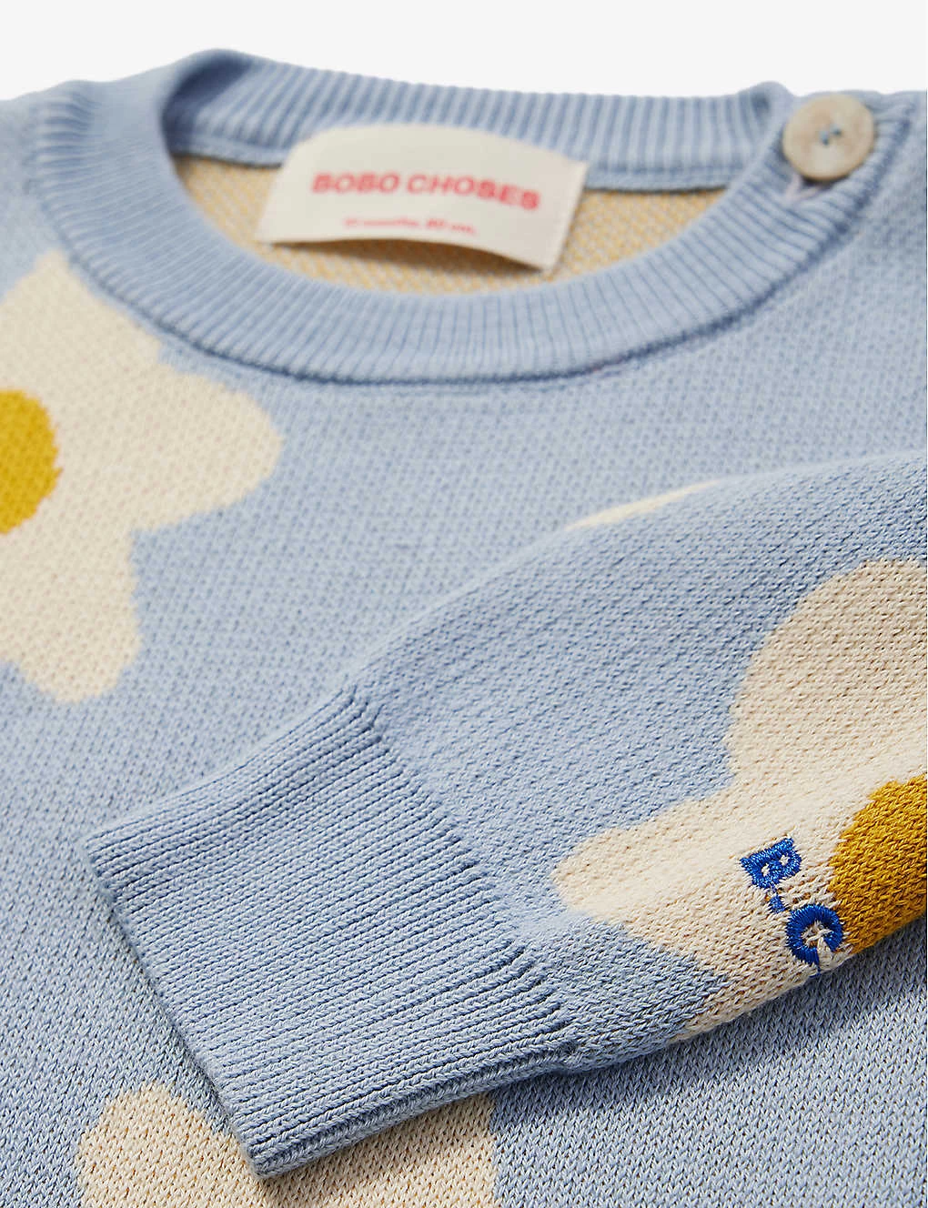 Bobo Choses Flower-print Ribbed-trim Cotton-knit Jumper 9-24 Months 2 Bobo Choses Flower-print Ribbed-trim Cotton-knit Jumper 9-24 Months - Image 2