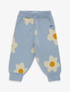Bobo Choses Flower-intarsia Cotton-knit Trousers 9-24 Months