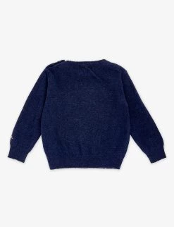 Bobo Choses Duck-intarsia Wool And Recycled-polyamide Blend Jumper 9-24 Months -Kid Couture R04186598 MIDNIGHTBLUE ALT02