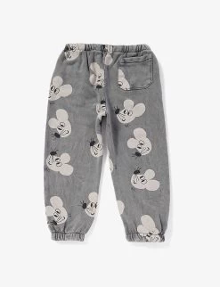 Bobo Choses Mouse-print High-rise Organic Cotton-jersey Jogging Bottoms 2-11 Years 5 Bobo Choses Mouse-print High-rise Organic Cotton-jersey Jogging Bottoms 2-11 Years -Kid Couture R04186615 GREY ALT02