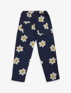 Bobo Choses Flower-print Cotton-canvas Trousers 6-13 Years -Kid Couture R04186616 MIDNIGHTBLUE ALT02