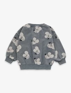 Bobo Choses Mouse-print Organic Cotton-jersey Sweatshirt 2-11 Years -Kid Couture R04186618 GREY ALT02