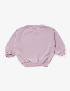 Bobo Choses Flower-print Ribbed-trims Cotton-jersey Sweatshirt 2-13 Years 5 Bobo Choses Flower-print Ribbed-trims Cotton-jersey Sweatshirt 2-13 Years -Kid Couture R04186619 LAVENDER ALT02